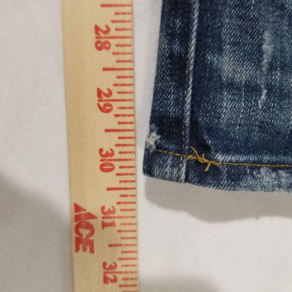 Polo Ralph Lauren Jeans 29 Tompkins Patches Distressed Skater Skinny Band Preppy - Picture 11 of 12